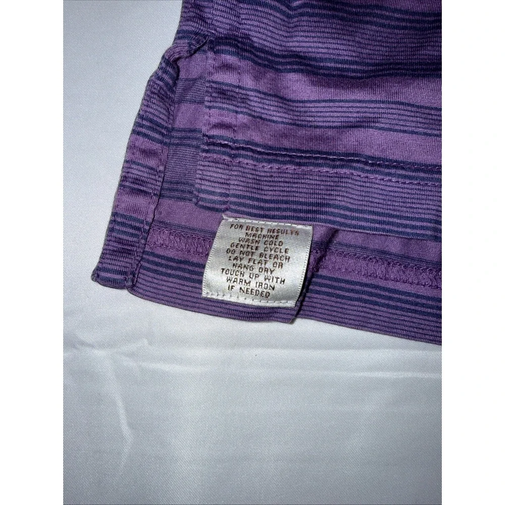 Peter Millar Kapalua Cotton Polo Golf Shirt Sz XXL Purple/Navy Striped